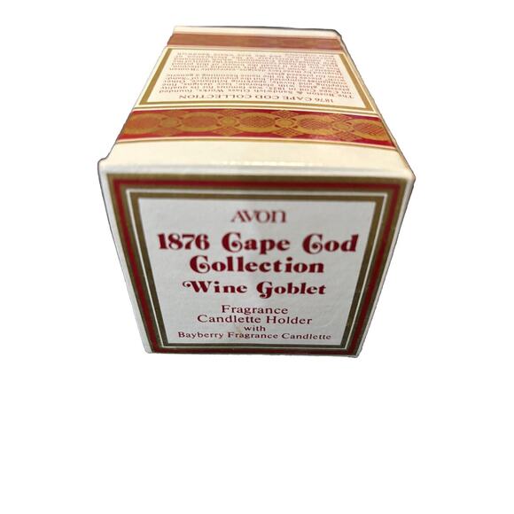 Vintage Avon 1876 Cape Cod Collection Wine Goblets Candlette Holder With Bayberr - Picture 2 of 5